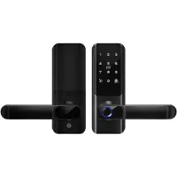 INF Smart Türschloss mit Griff: Fingerabdruck, Passwort, Schlüssel & Fernentriegelung