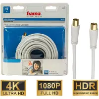 Hama Antennen-Kabel 15m 90dB Filter vergoldet Weiß