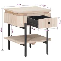 vidaXL Handgefertigter Nachttisch Weiß 40 x 35 x 45 cm 42020106