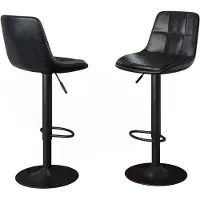 Vicco Barhocker 2er Set Sena Schwarz 38.5 x 86 cm, Model 59824