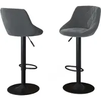 Vicco Barhocker 2er Set Sena Grau/Schwarz 38.5 x 84 cm, Model 59823