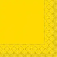 Mank Serviette Tissue in Gelb, 33 x 33 cm, 1/4 Falz, 100 Stück