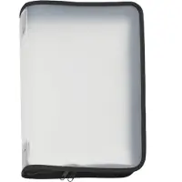 FolderSys Reissverschlussbeutel A4 transparent/schwarz 0,5 mm