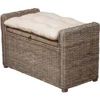 Möbel Direkt Online Rattansitztruhe mit Sitzkissen Cosy grau