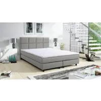 Küchen-Preisbombe Boxspringbett Boxbett Glenn 1 Tablet Hotelbett 140x200 Bett Topper hellgrau