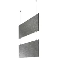 LAUTLOZ baffel multiple-Set - Deckenträger Odenwald - 2-fach Farbe: grau, Größe: 150x50x2,5cm