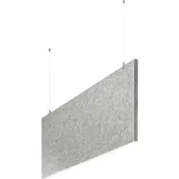 LAUTLOZ baffel-Set - Deckenträger Farbe: lichtgrau, Größe: 100x75x2,5cm