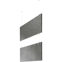 LAUTLOZ baffel multiple-Set - Deckenträger - 3-fach Farbe: grau, Größe: 200x50x2,5cm