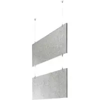 LAUTLOZ baffel multiple-Set - Deckenträger Odenwald - 3-fach Farbe: lichtgrau, Größe: 150x50x2,5cm