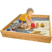 NYVI Kinder Sandkasten NYVIKids Torino 90x90 cm - Sandkasten mit Innenfolie