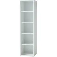 KADIMA DESIGN Aktenregal 5 Ordnerhöhen Büroregal hoch schmal Homeoffice in Weiß | Gr.: onesize