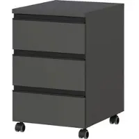 KADIMA DESIGN Rollcontainer "Stuttgart" Soft-Close 3 Schubladen Graphit