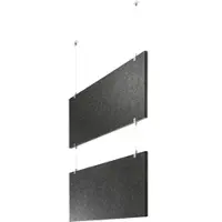 LAUTLOZ baffel multiple-Set - Deckenträger Odenwald - 3-fach Farbe: anthrazit, Größe: 100x50x2,5cm