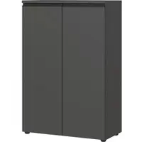 KADIMA DESIGN Aktenschrank 2-türig Soft-Close, 3 Ordnerhöhen 80x120x40 cm Graphit