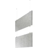 LAUTLOZ baffel multiple-Set - Deckenträger - 2-fach Farbe: lichtgrau, Größe: 200x50x2,5cm