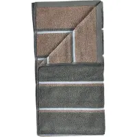 Zone Denmark – Sauna-Badetuch 140x70 Cm – Olivgrün, Taupe, Blauer Nebel