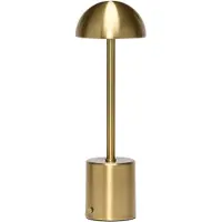 Hubsch Taten LED-Akku-Tischleuchte messingfarben, Höhe 30 cm - HÜBSCH , Taten, dimmbar, Gold / Messing, für Terrasse, Metall, Modern