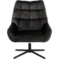 Fonq Paris, Sessel, Stoff, Braun, Stahl, Schwarz, Stahl