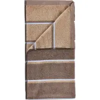 Zone Handtuch Sauna Taupe / Camel / Sky Blue (50 x 100 cm)