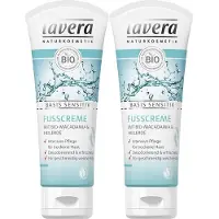 Lavera Basis Sensitiv Fußcreme 2x75 ml Creme