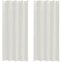 vidaXL Voile-Vorhang 2 stk. Creme 245 x 140 cm Polyester