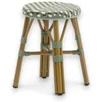 Bistromania TROCA stapelbarer 47 cm Terrassenhocker aus Polyethylen und Aluminiumgewebe, grün und weiß