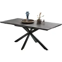 Die Möbelfundgrube Esstisch ausziehbar 140 - 180 cm Keramikoptik Glas - JORUNN