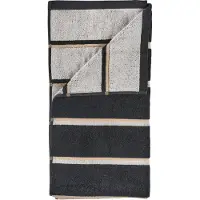 Zone Badetuch Sauna Black / Soft Grey / Camel (70 x 140 cm)