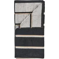 Zone Denmark Handtuch Sauna Black / Soft Grey / Camel (50 x 100 cm)