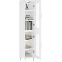 vidaXL Highboard Weiß 34,5x34x180 cm Holzwerkstoff