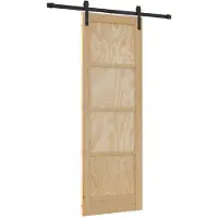 vidaXL Schiebetür Natur 73,5 x 211 cm Massives Kiefernholz