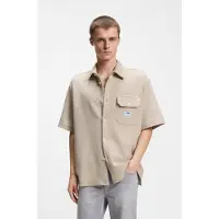 HUGO Ebaffino 10268599 Blue Kurzarm-t-shirt