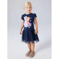 Name it Jerseykleid "NMFMEMMA FROZEN SS TULLE DRESS LNOOS WDI" Materialmix, regular fit