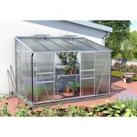Pergart Vitavia, Anlehn-Gewächshaus "Osiris 6500", aluminium eloxiert, 6,5 m², 4 mm HKP