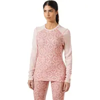 Helly Hansen Lifa Merino Midweight Graphic Crew, Damen, rosa