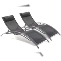 Dcb Garden Set mit 2 Sonnenliegen, Aluminium und Textilene