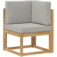 vidaXL Outdoor-Sofagarnitur 9 stk. Weiß und Hellgrau