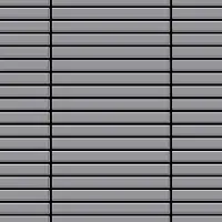ALLOY Mosaik Fliese Massiv Metall Edelstahl Matt Grau 1,6mm Stark Linear-s-s-ma 1 Paket mit 10 Matten 0,94 m2 Grau