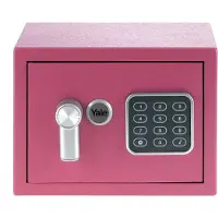 Yale Smart Living Elektronischer Tresor mini, YSV/170/DB2/P, mit Code & Schlüssel, Rosa
