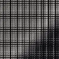 ALLOY Mosaik Fliese Massiv Metall Titan Hochglanz Dunkelgrau 1,6mm Glomesh-ti-sm 1 Paket mit 10 Matten 1,07 m2 Grau
