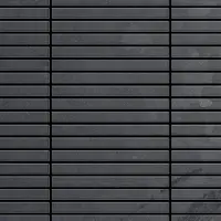 ALLOY Mosaik Fliese Massiv Metall Rohstahl Gewalzt Grau 1,6mm Stark Linear-rs 1 Paket mit 10 Matten 0,94 m2 Grau