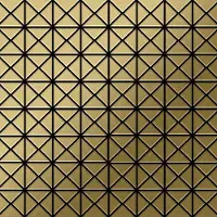 ALLOY Mosaik Fliese Massiv Metall Titan Gebürstet Gold 1,6mm Stark Deco-ti-gb 1 Paket mit 10 Matten 0,92 m2 Gold