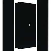LÜLLMANN Flügeltürenschrank, 4,5 OH, 1800 x 800 x 383 mm, tiefschwarz
