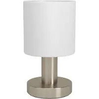 Eglo Tischlampe Monetto, kleine Deko Tischleuchte Wohnzimmer, elegante Nachtischlampe, Schlafzimmer Lampe, E14 , H 18 cm