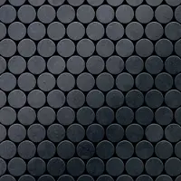 ALLOY Mosaik Fliese Massiv Metall Rohstahl Gewalzt Grau 1,6mm Stark Dollar-rs 1 Paket mit 10 Matten 0,88 m2 Grau