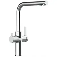 VIZIO NIEDERDRUCK 3 Wege Wasserhahn Küchenarmatur FC mit 360° Schwenkbarem L Auslauf Verchromt