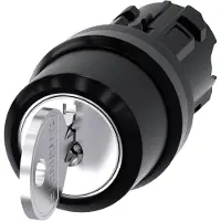 Siemens SCHLUESSELSCHALTER RONIS, I-O-II, Kunststoff, IP67, IP69K, Schwarz, 20 g, 98 mm, 115 mm
