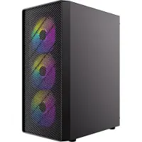 Antec AX26 RGB Elite PC Gehäuse Midi Tower Gaming ATX, schwarz