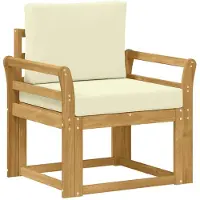 vidaXL 2 Stück Outdoor-Sofagarnitur Polyester Weiß und Creme