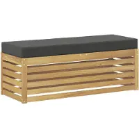 vidaXL Outdoor-Sofagarnitur Weiß und Anthrazit 115 x 43 x 45 cm